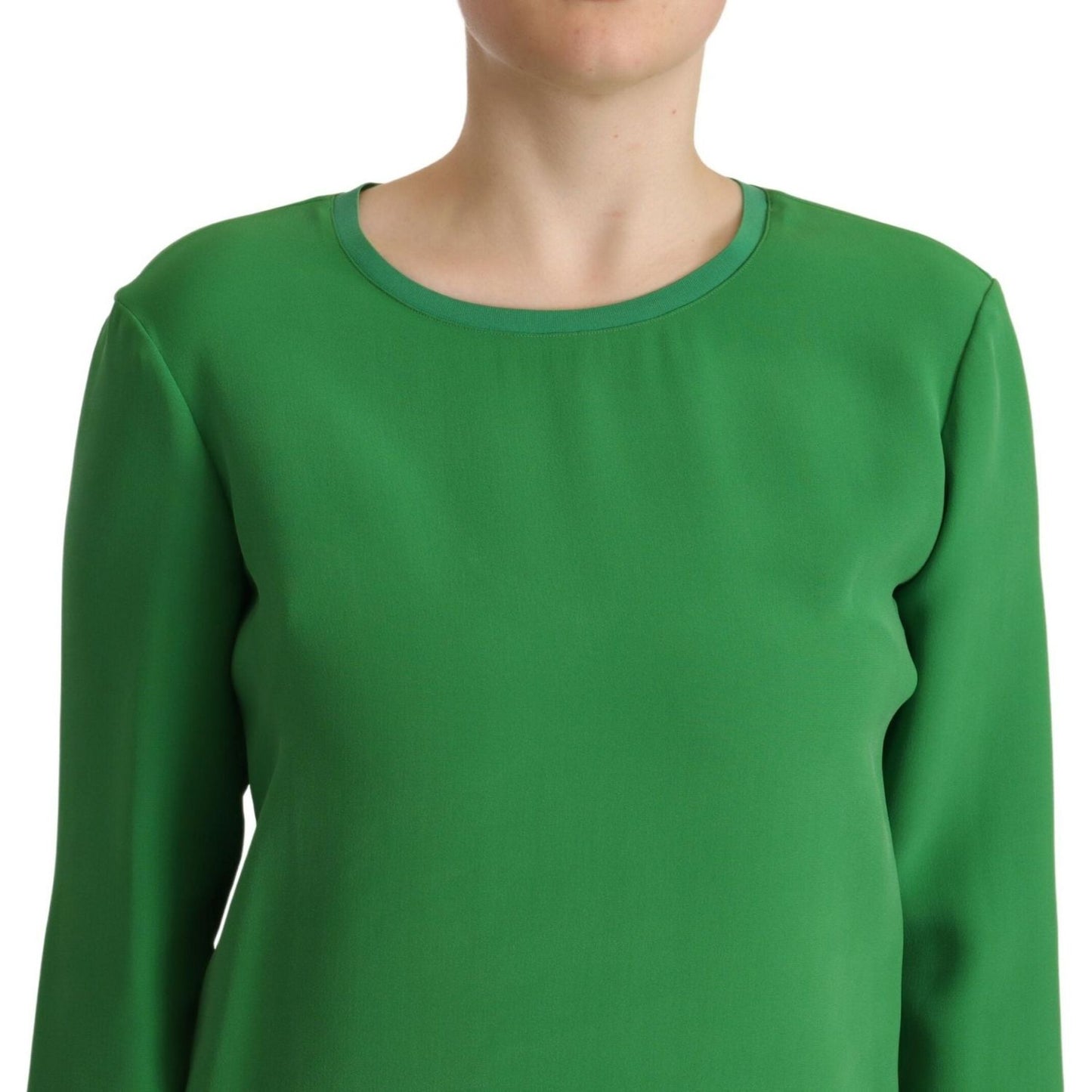 Armani Elegant Silk Long Sleeve Sweater in Lush Green Armani