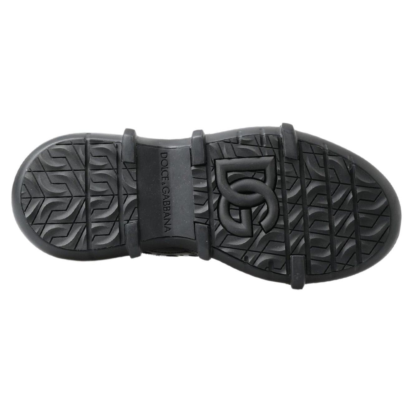 Dolce & Gabbana Black Leather Ankle Casual Boots