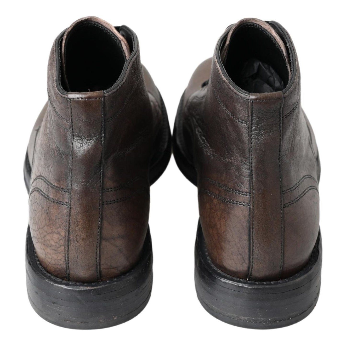 Dolce & Gabbana Elegant Horse Leather Lace-Up Boots Dolce & Gabbana