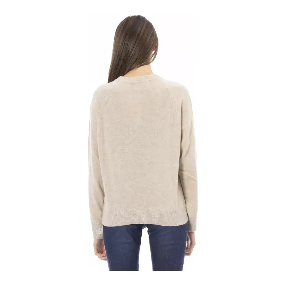 Baldinini Trend Beige Cashmere Women Sweater Baldinini Trend