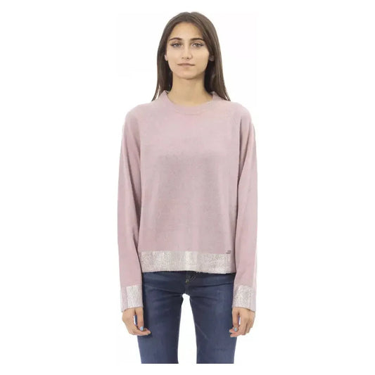 Baldinini Trend Pink Wool Women Sweater Baldinini Trend