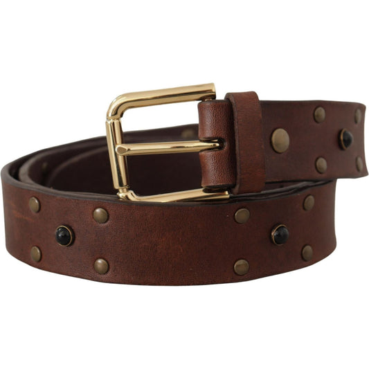 Dolce & Gabbana Elegant Leather Belt with Metal Buckle Dolce & Gabbana