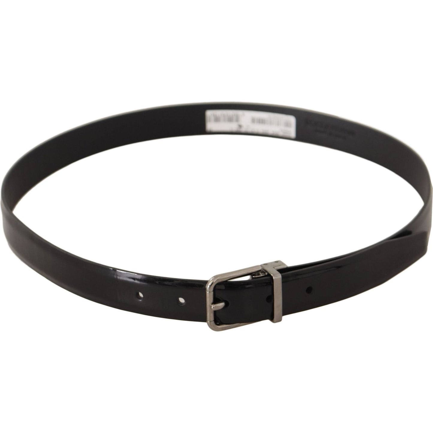 Dolce & Gabbana Elegant Black Leather Belt with Metal Buckle Dolce & Gabbana