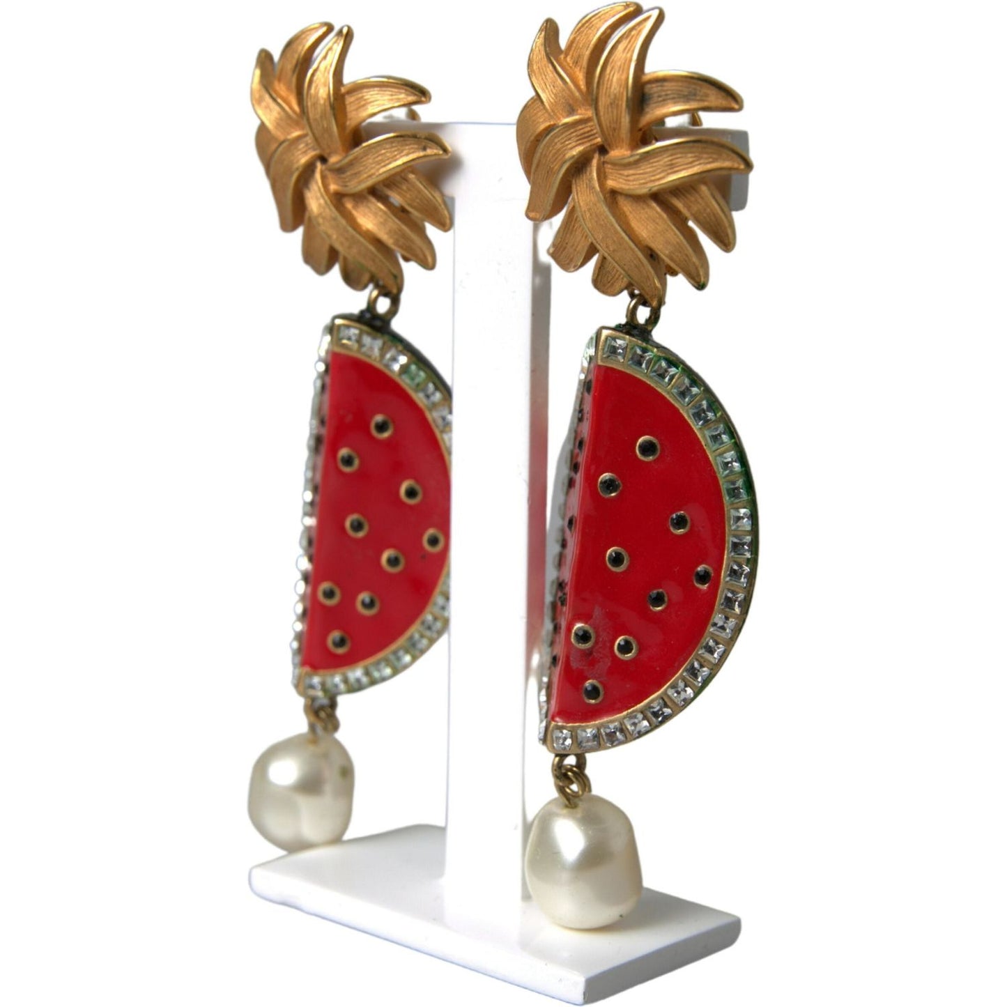 Dolce & Gabbana Radiant Red Watermelon Clip-On Earrings Dolce & Gabbana