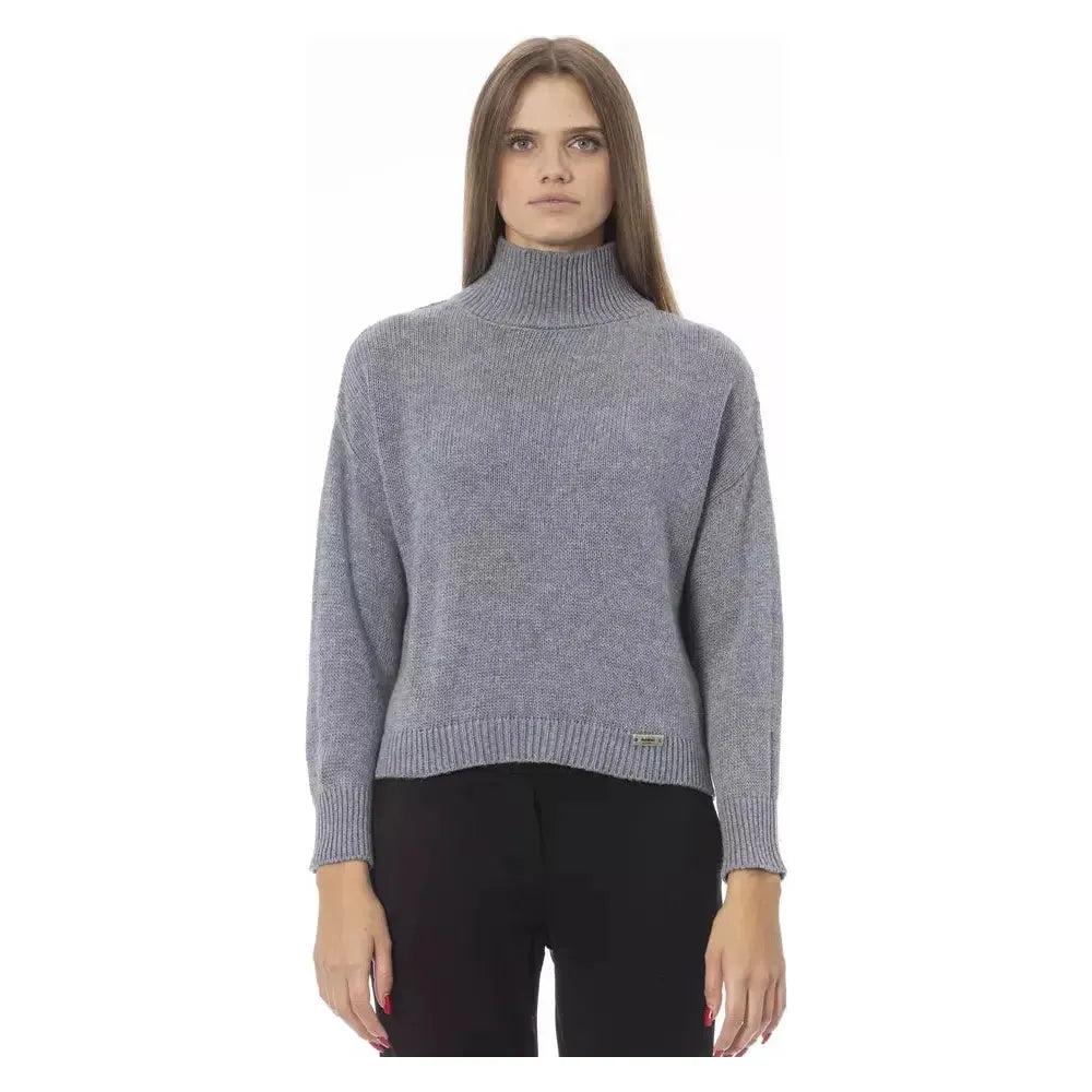 Baldinini Trend Gray Wool Women Sweater Baldinini Trend