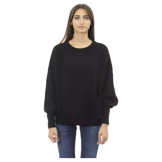 Baldinini Trend Black Wool Women Sweater Baldinini Trend