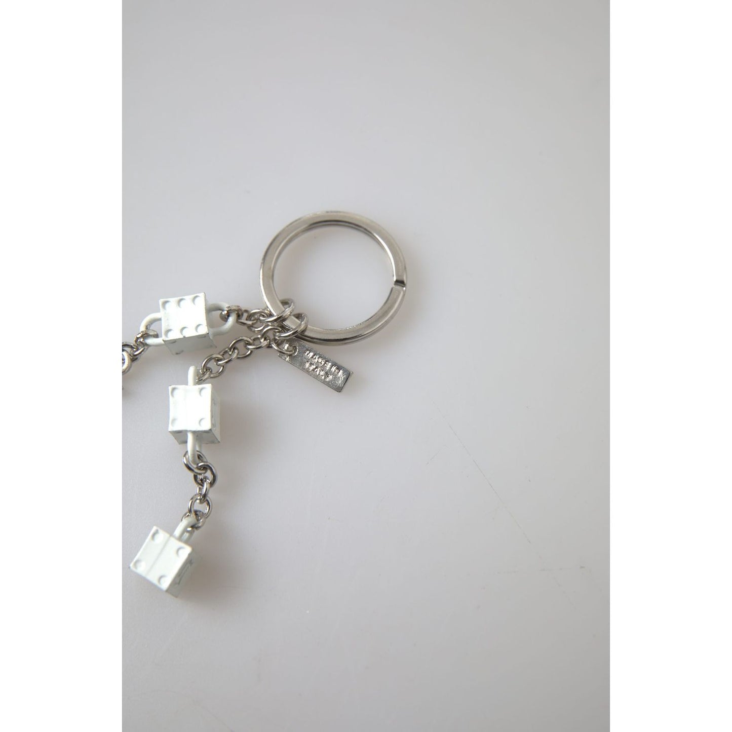 Dolce & Gabbana Silver Brass Logo Charm Keychain Dolce & Gabbana