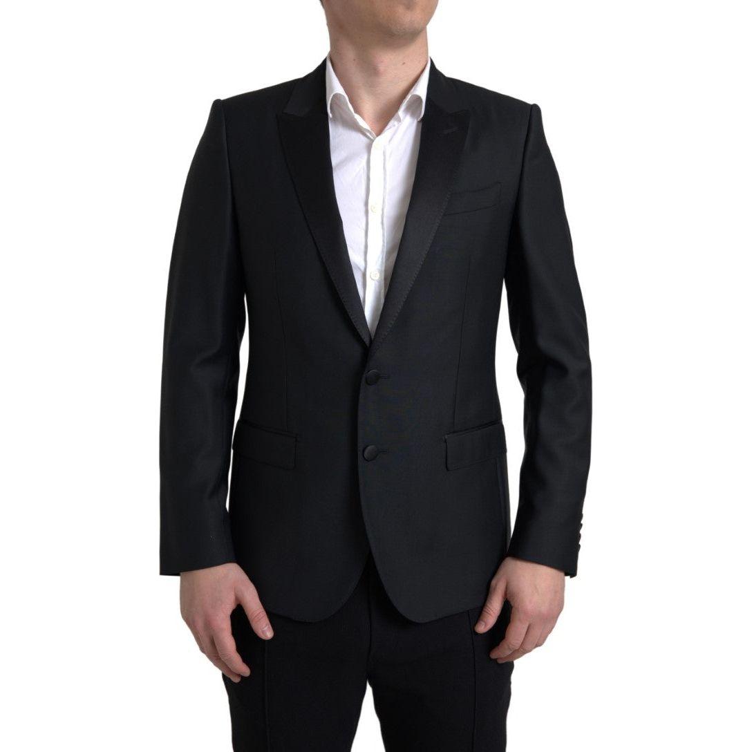 Dolce & Gabbana Black Wool Single Breasted MARTINI Blazer
