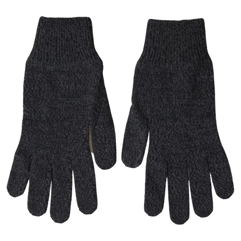 Dolce & Gabbana Elegant Virgin Wool Winter Gloves in Gray Dolce & Gabbana