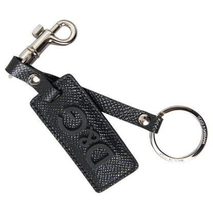 Dolce & Gabbana Black DG Logo Leather Silver Metal Keychain 1728,67345645728,Accessories,Dolce & Gabbana,Keychains - Men - Accessories,Keychains - Other Accessories - Accessories,Material: Leather,Men,Men - Accessories,New with tags,Other Accessories - Ac