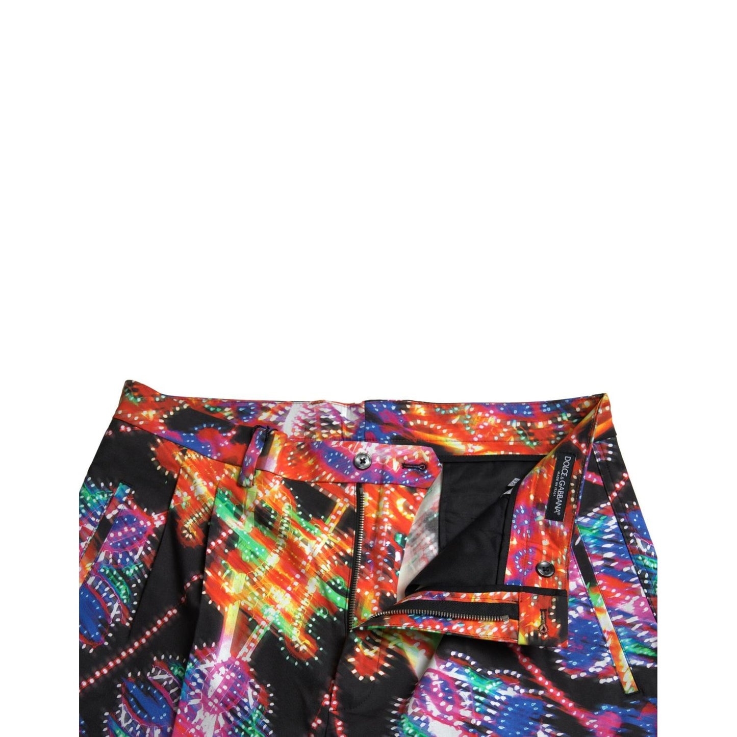 Dolce & Gabbana Multicolor Printed Cotton Men Bermuda Shorts