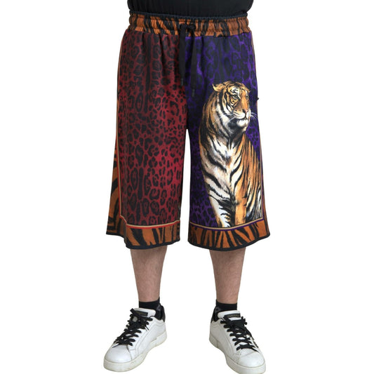 Dolce & Gabbana Chic Multicolor Bermuda Shorts with Exotic Print Dolce & Gabbana