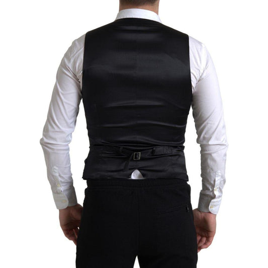 Dolce & Gabbana Elegant Black Formal Dress Vest Dolce & Gabbana