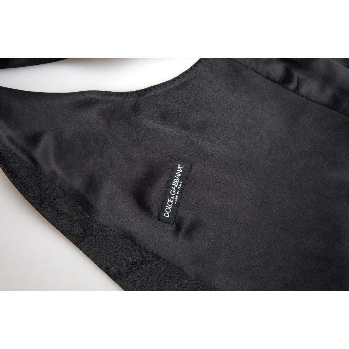 Dolce & Gabbana Elegant Black Formal Dress Vest Dolce & Gabbana