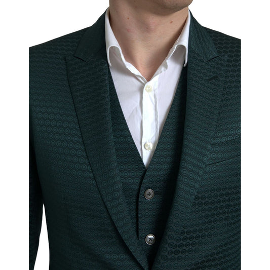 Dolce & Gabbana Emerald Elegance Slim Fit 3-Piece Suit Dolce & Gabbana