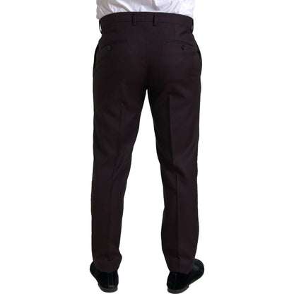 Dolce & Gabbana Maroon 2 Piece Single Breasted MARTINI Suit