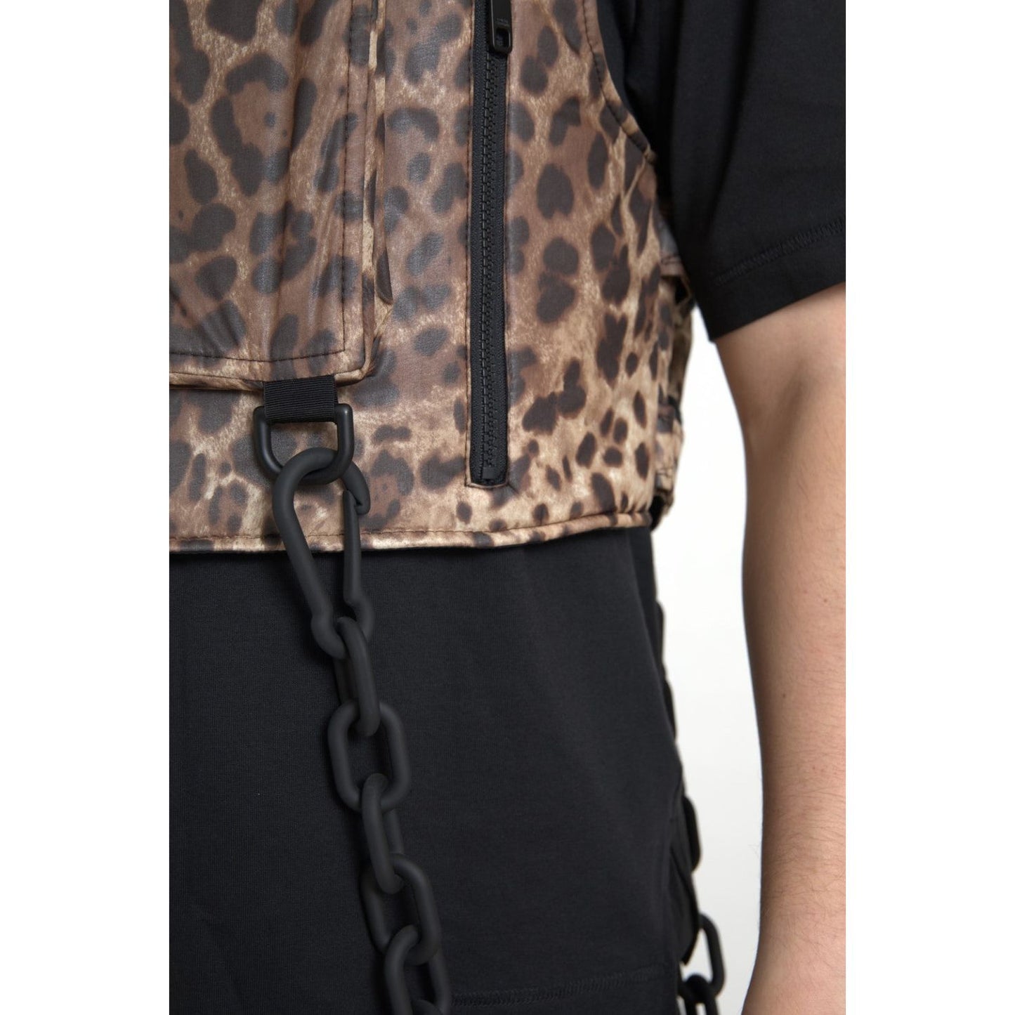 Dolce & Gabbana Silk Leopard Vest Exclusive Sportswear Dolce & Gabbana