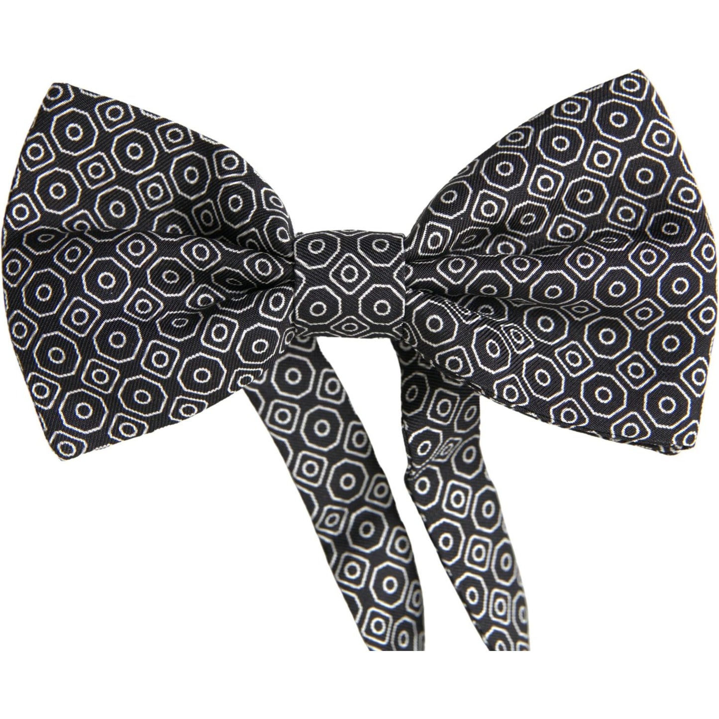 Dolce & Gabbana Elegant Black and White Silk Bow Tie Dolce & Gabbana