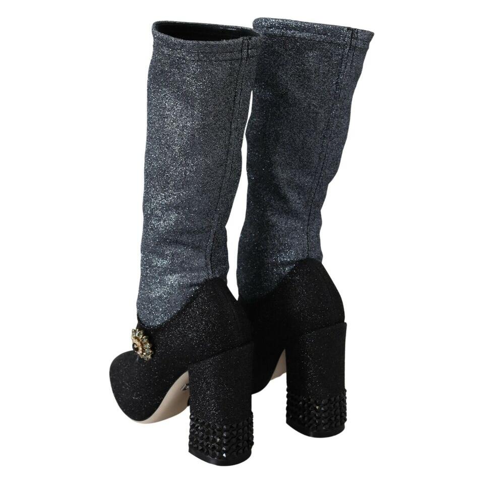 华丽水晶装饰短靴