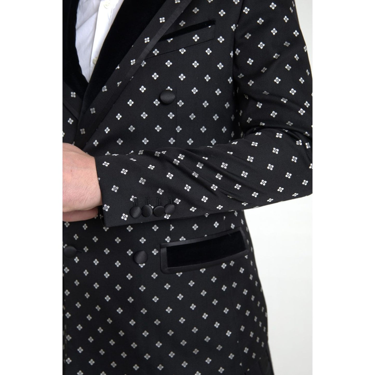 Dolce & Gabbana Elegant Geometric Patterned Slim Blazer Dolce & Gabbana