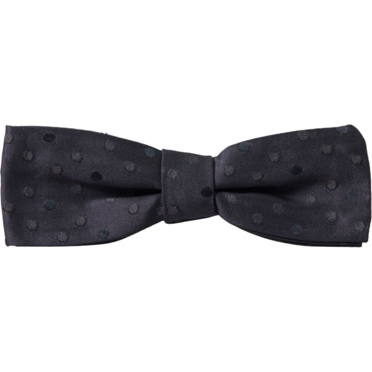 Dolce & Gabbana Blue Polka Dot Silk Adjustable Neck Men Papillon Bow Tie