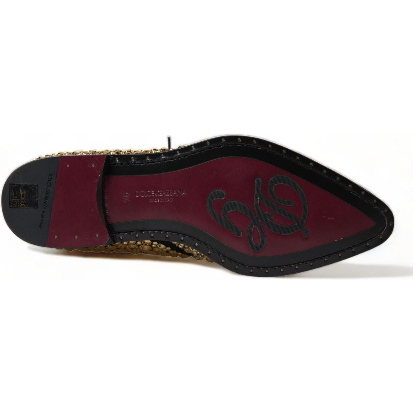 Dolce & Gabbana Elegant Gold Black Suede Derby Dress Shoes Dolce & Gabbana