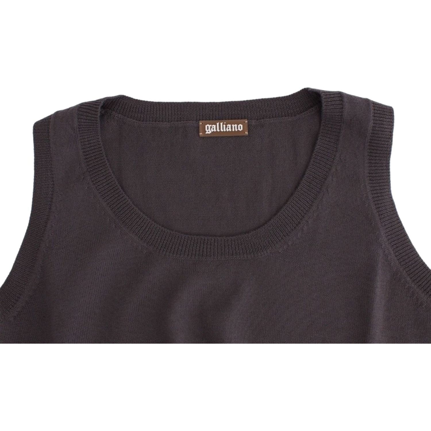 John Galliano Brown knit tank top