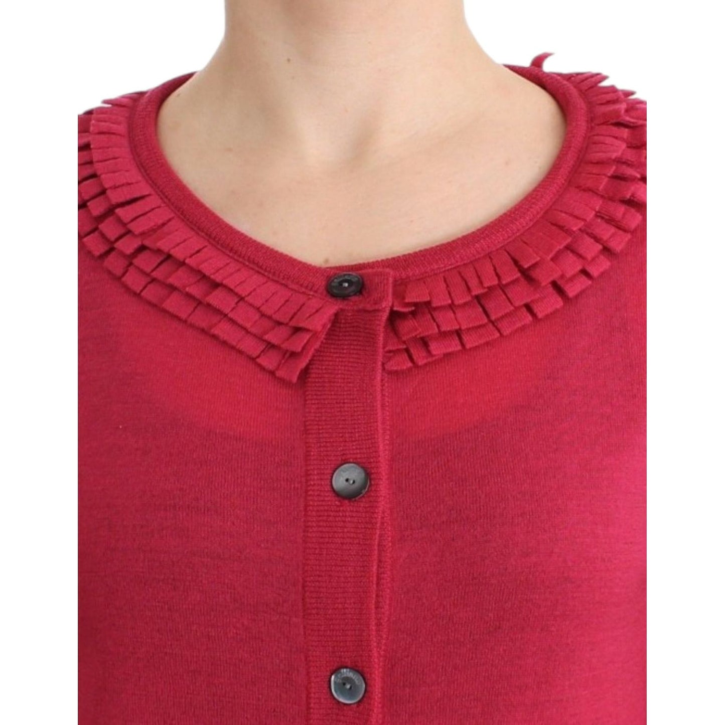 John Galliano Pink wool cardigan