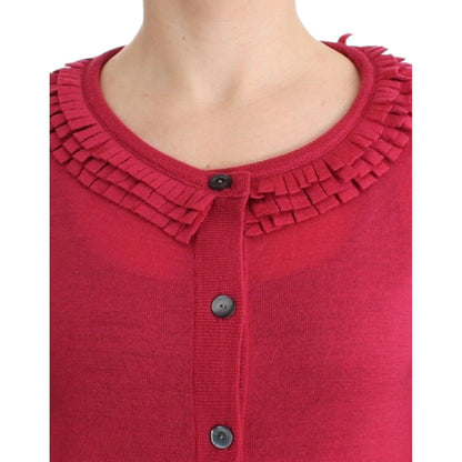 John Galliano Pink wool cardigan