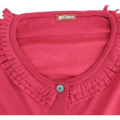 John Galliano Pink wool cardigan