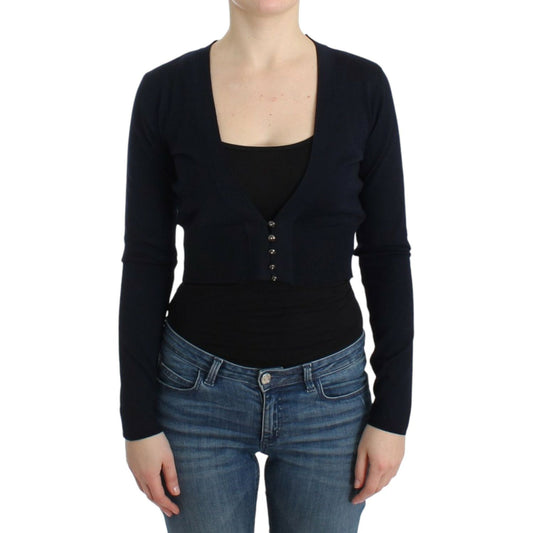 Cavalli Black cropped wool cardigan Cavalli