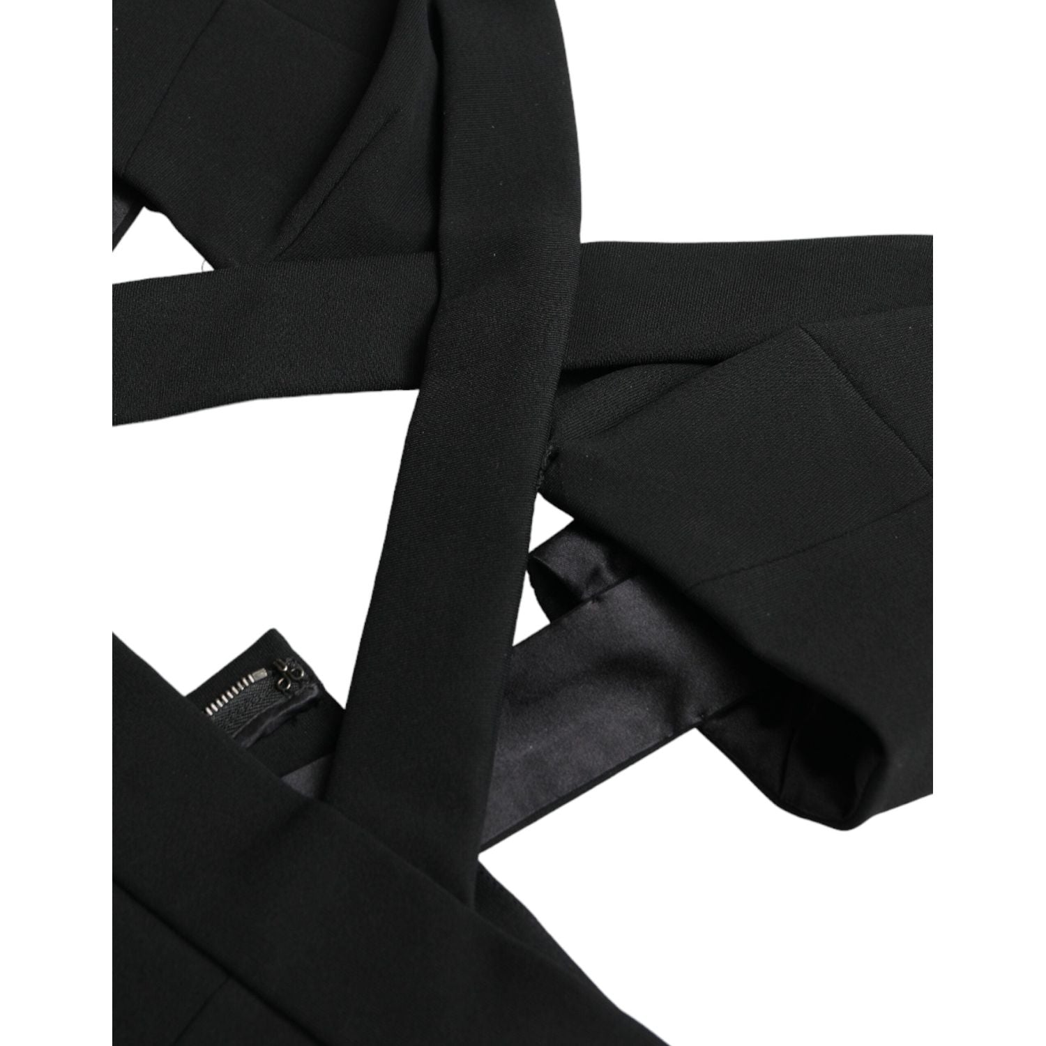 Dolce & Gabbana Black Cut Out Sleeveless Bodycon Midi Dress