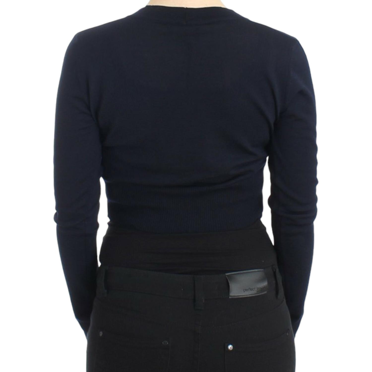 优雅短款纯羊毛开衫