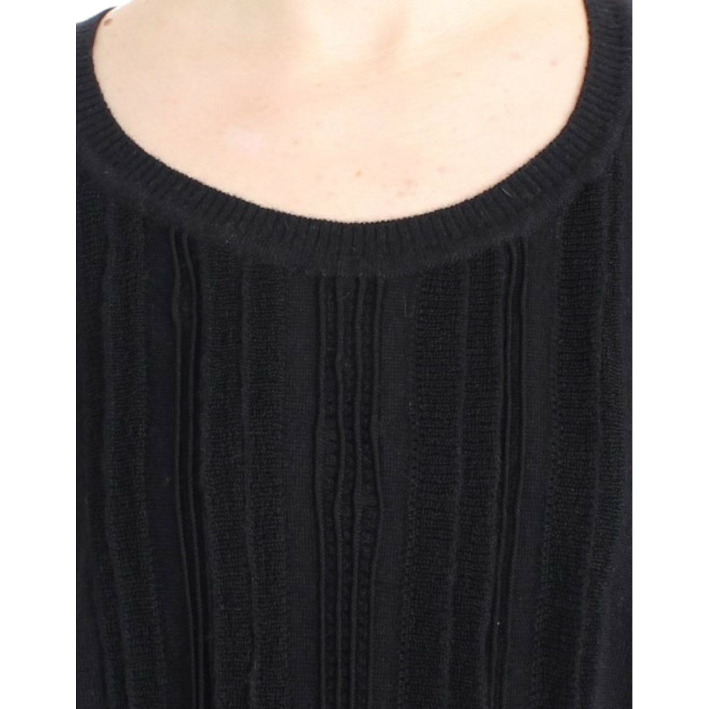 Cavalli Elegant Short Sleeved Black Jumper Cavalli