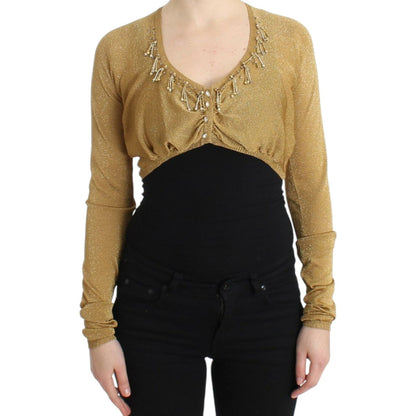 Cavalli Gold embellished gold shrug