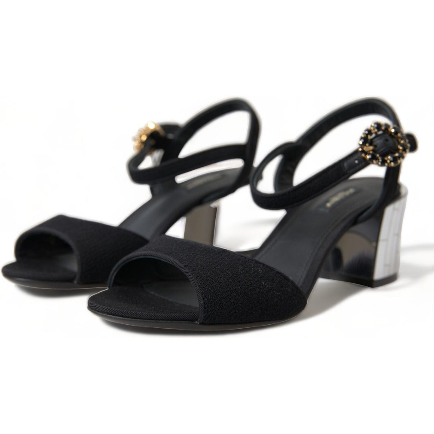 Dolce & Gabbana Elegant Ankle Strap Sandals with Mirror Heels Dolce & Gabbana