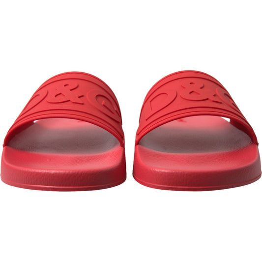 Dolce & Gabbana Radiant Red Men's Slide Sandals Dolce & Gabbana