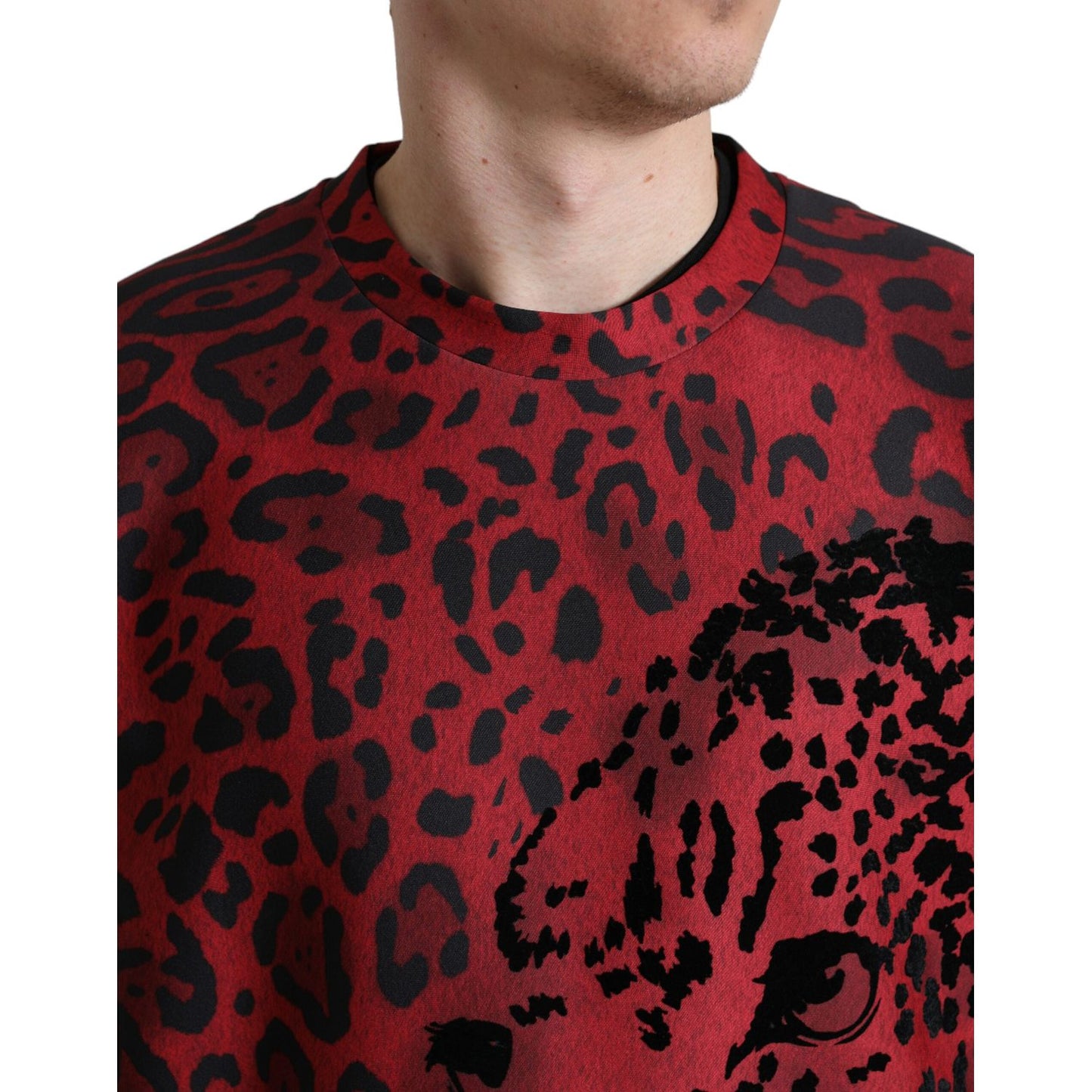 Dolce & Gabbana Elegant Leopard Print Pullover Sweater Dolce & Gabbana