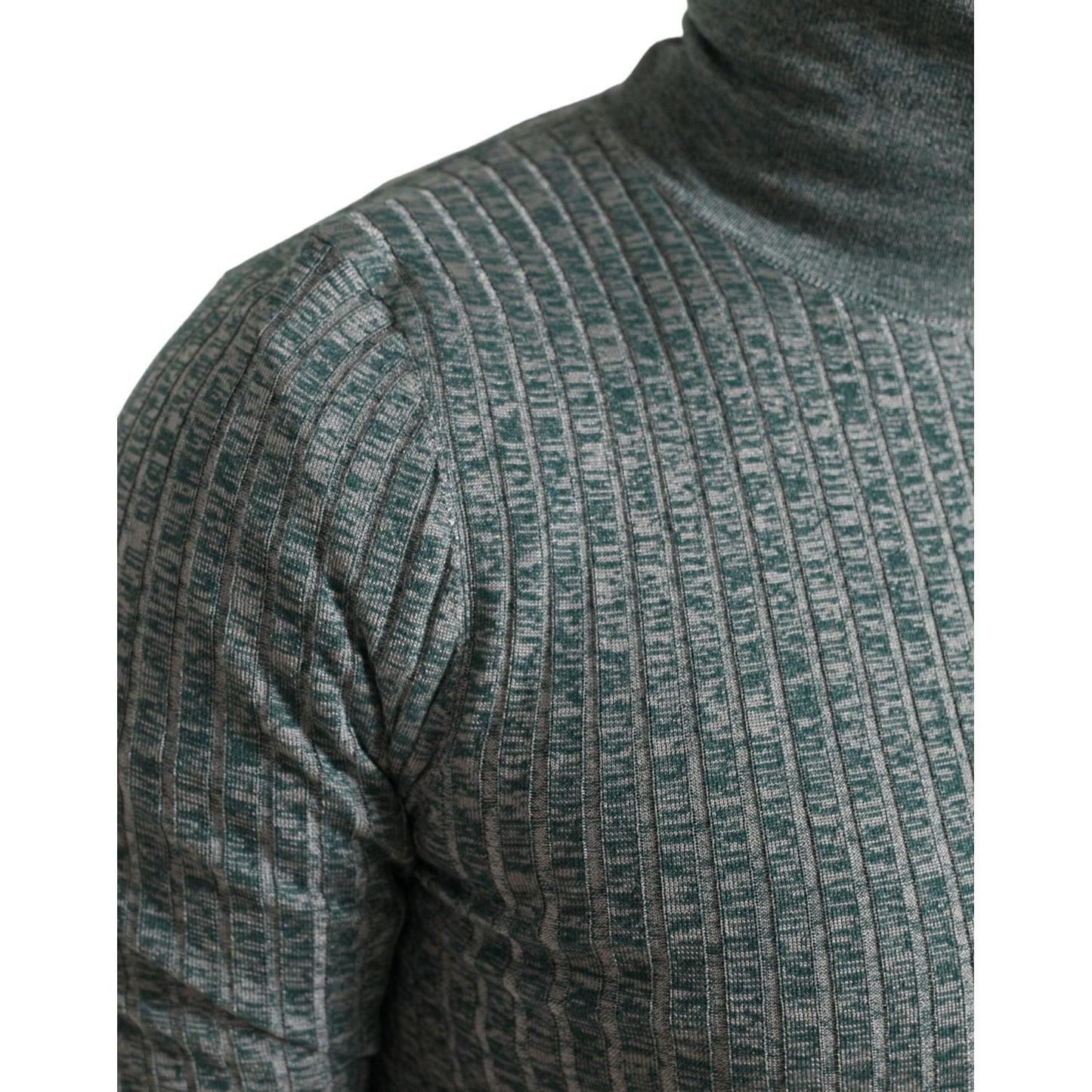 Dolce & Gabbana Elegant Green Turtleneck Pullover Sweater Dolce & Gabbana