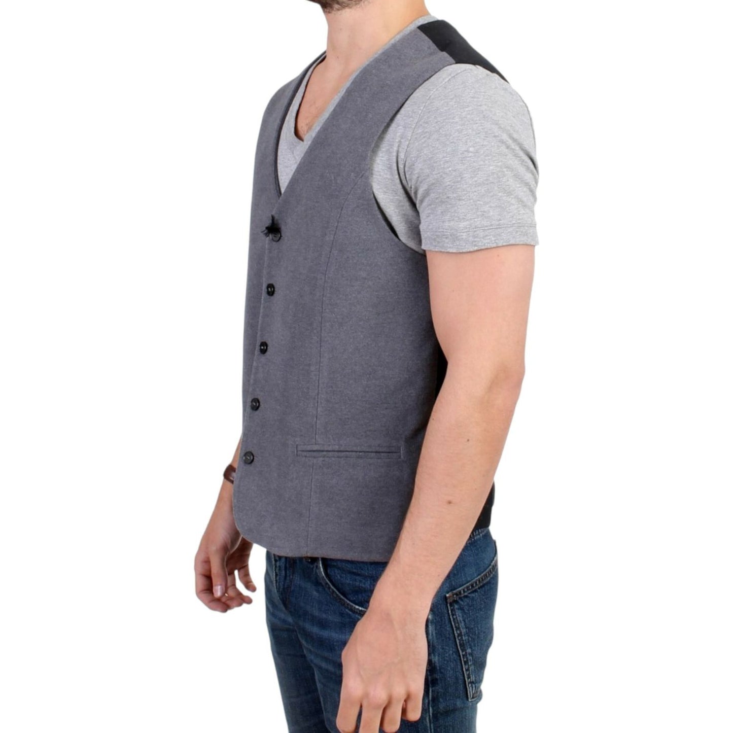 Costume National Chic Gray Casual Vest Costume National