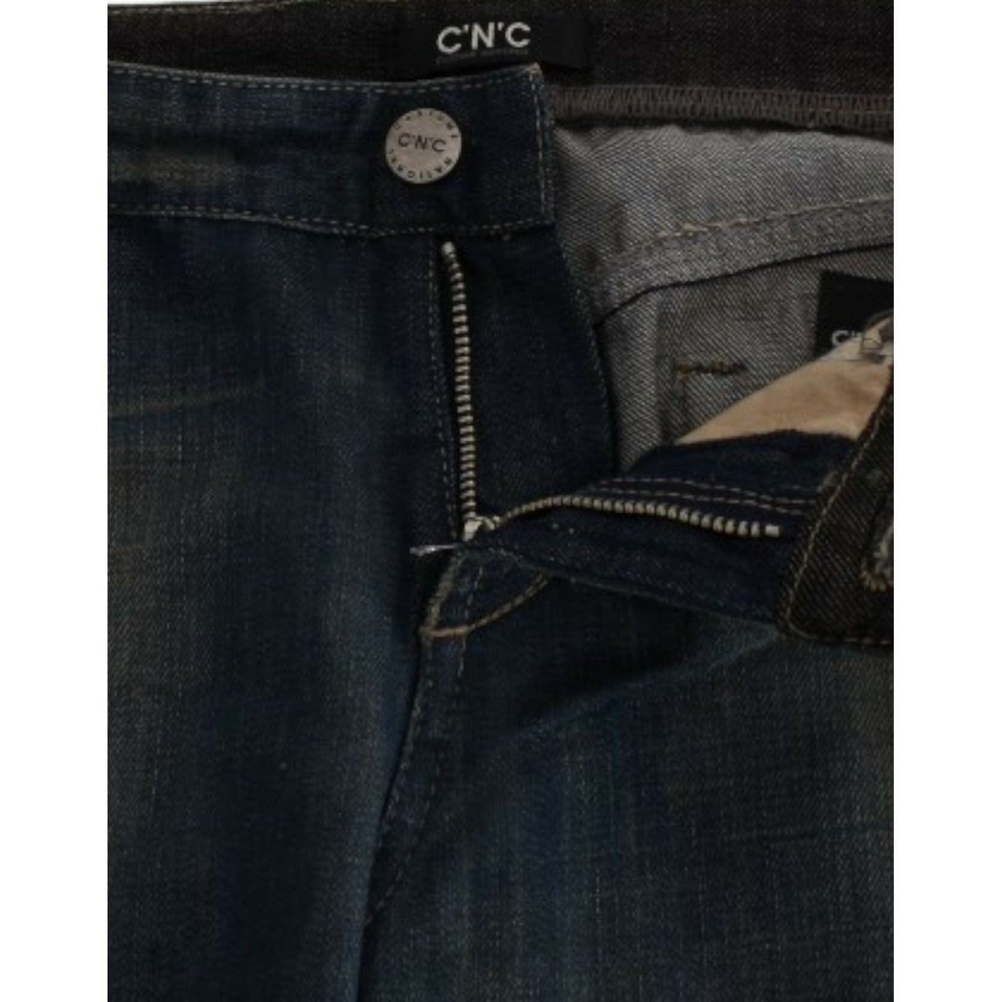 Costume National Chic Straight Leg Blue Denim Jeans Costume National