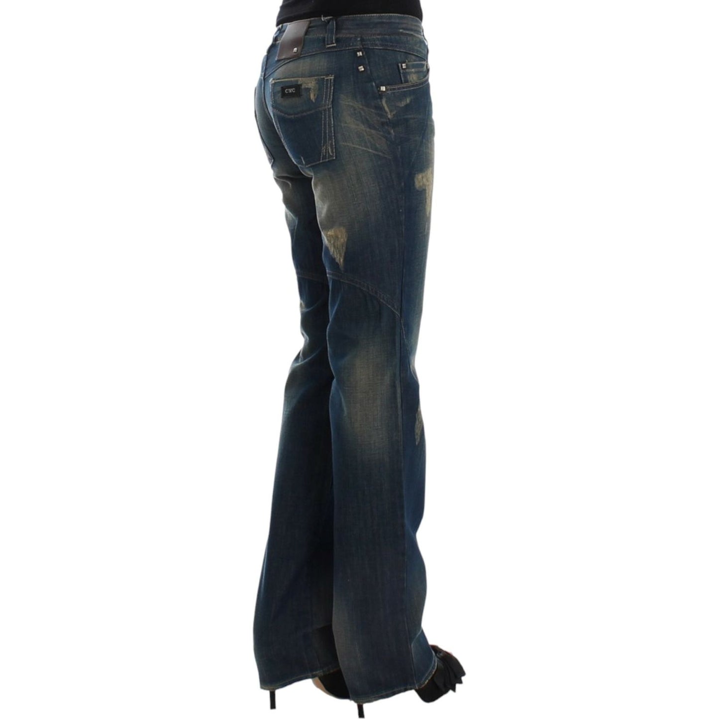 Costume National Chic Straight Leg Blue Denim Jeans Costume National