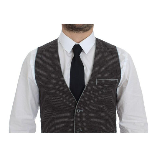 Dolce & Gabbana Elegant Gray Cotton Dress Vest Dolce & Gabbana