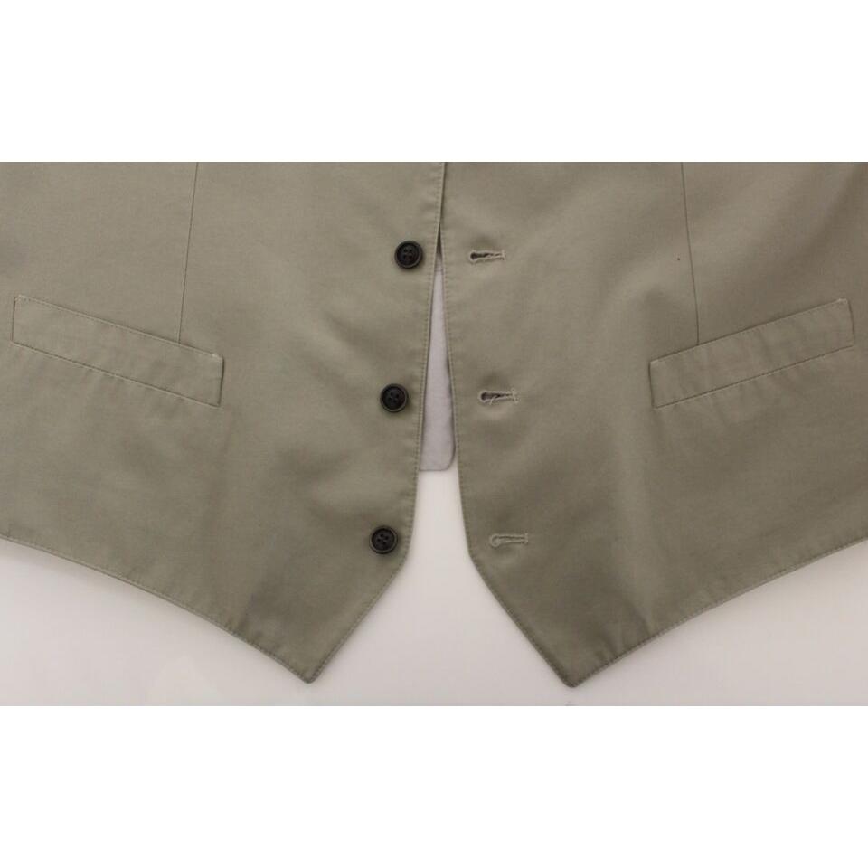 优雅米色棉丝连衣裙背心