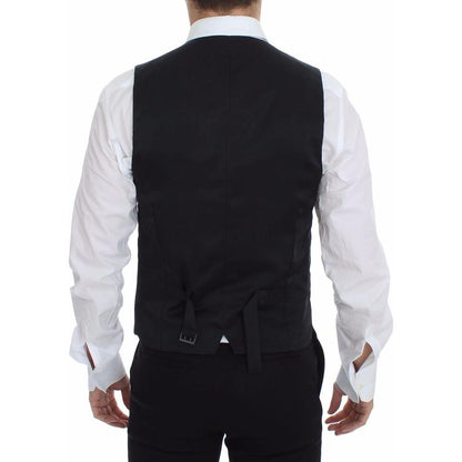 Dolce & Gabbana Gray Wool Stretch Dress Vest Jacket Blazer
