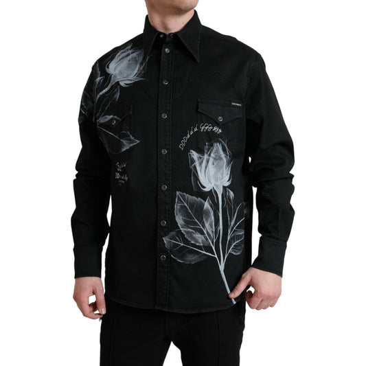 Dolce & Gabbana Elegant Floral Print Dress Shirt Dolce & Gabbana