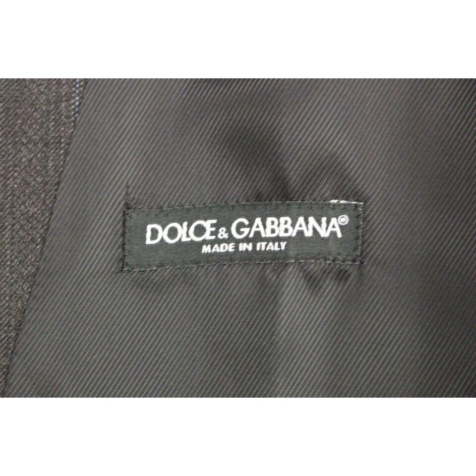 Dolce & Gabbana Elegant Striped Gray Dress Vest Dolce & Gabbana