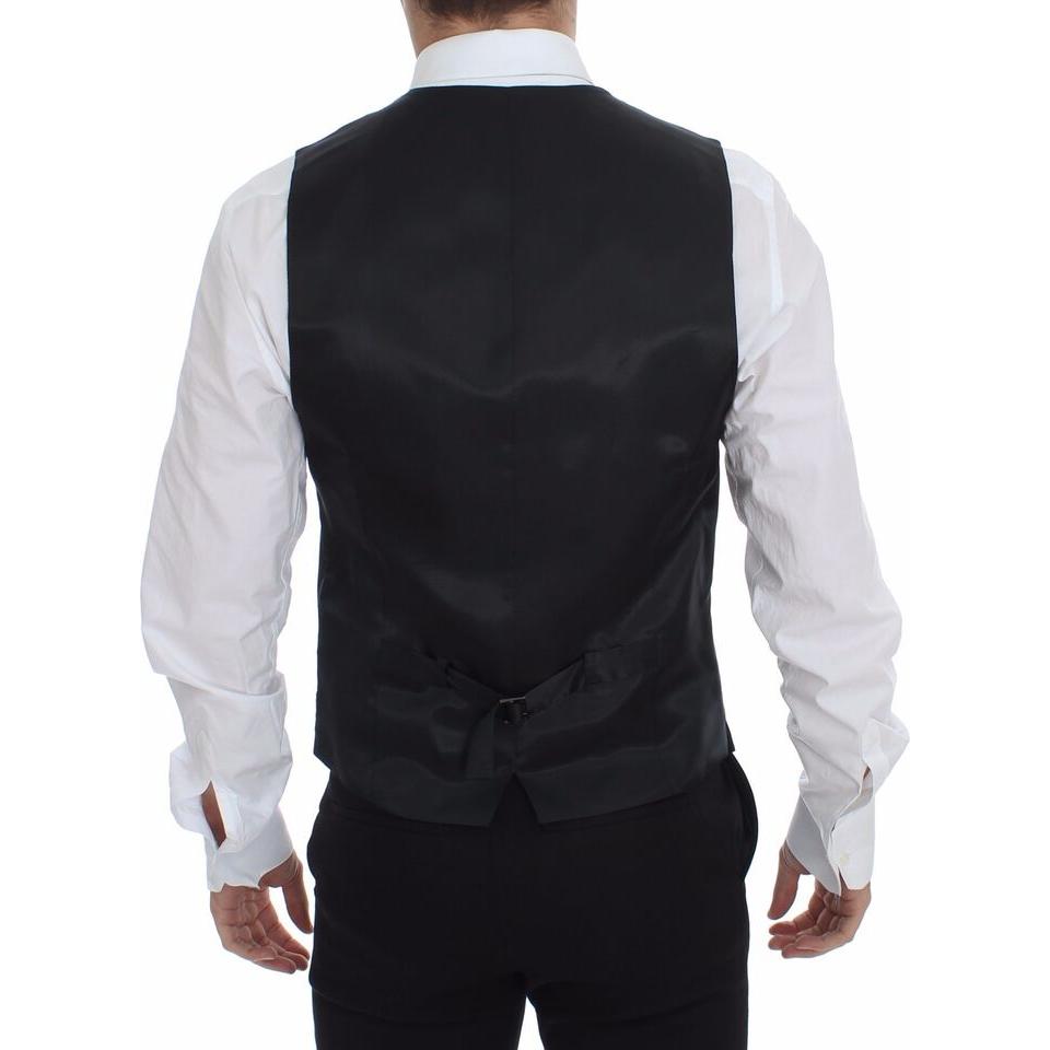 优雅灰色条纹连衣裙背心