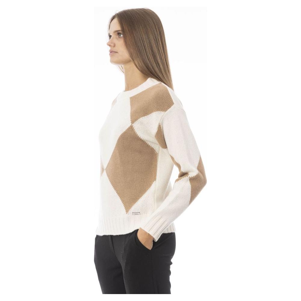 Baldinini Trend Beige Wool Women Sweater Baldinini Trend