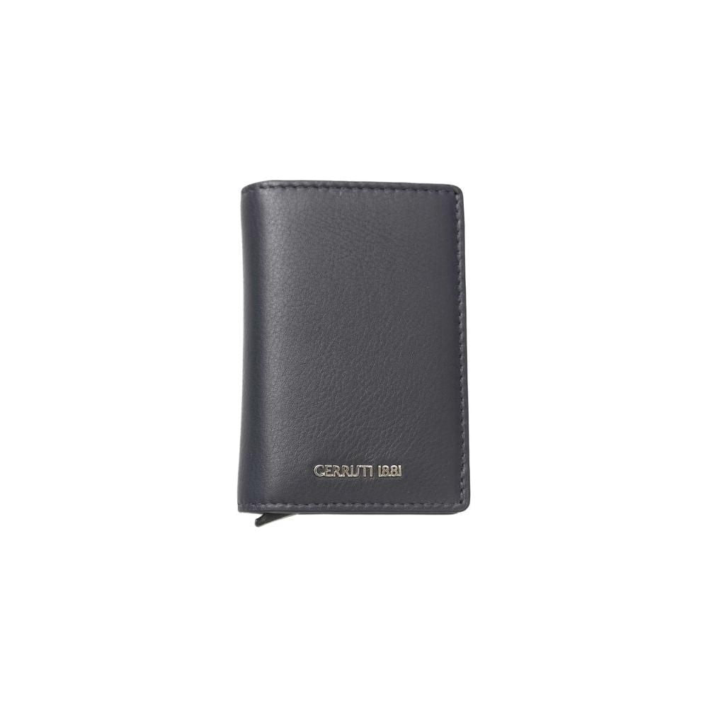 Cerruti 1881 Blue Calf Leather Men Wallet Cerruti 1881